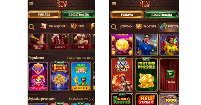 Crazy Tower casino app